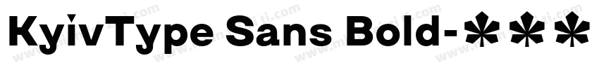 KyivType Sans Bold字体转换